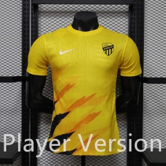 Player Version 26-27 Al Ittihad Saudi Yellow Thailand Training Soccer Jersey AAA-888