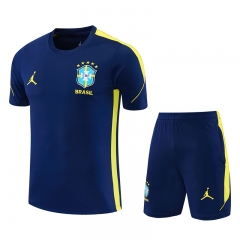 26-27 Brazil Cyan Thailand Training Soccer Uniform-418