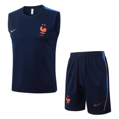 26-27 France White Thailand Soccer Vest Tracksuit -815