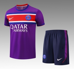 26-27 PSG Purple Thailand Soccer Uniform-418