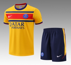 26-27 PSG Yellow Thailand Soccer Uniform-418