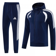 Adidas Royal Blue Thailand Soccer Jacket Uniform With Hat-LH