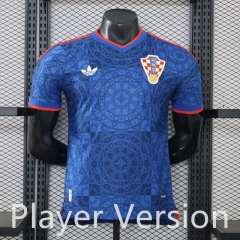 (S-3XL) Player Version 26-27 Croatia Away Dark Blue Thailand Soccer Jersey AAA-888