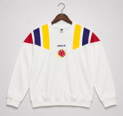 26-27 Colombia White Thailand Soccer Tracksuit Top-1020