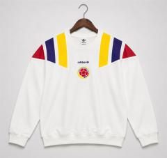 26-27 Colombia White Thailand Soccer Tracksuit Top-1020