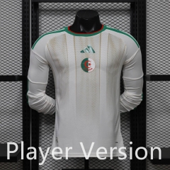 Player Version 26-27 Algeria Away White LS Thailand Soccer Jersey AAA-888