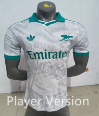 Player Version 27-28 Arsenal Away White&Green Thailand Soccer Jersey AAA-1047