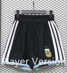 (S-3XL) Player Version 26-27 Argentina Black Thailand Soccer Shorts-888
