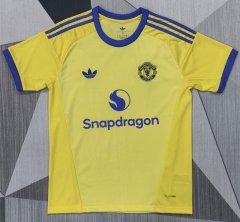 (S-4XL) 26-27 Manchester United Goalkeeper Yellow Thailand Soccer Jersey AAA-4927