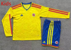 26-27 Colombia Home Yellow Kids/Youth LS Soccer Uniform-7209