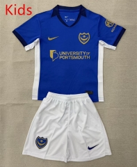 26-27 Portsmouth Home Blue Kids/Youth Soccer Uniform-AY