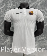 Player Version 26-27 Special Version Barcelona White Thailand Polo Shirt-6057
