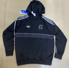 26-27 Club América Black Thailand Soccer Tracksuit Top With Hat-5492