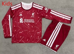 26-27 Liverpool Home Red Kids/Youth LS Soccer Uniform-7209
