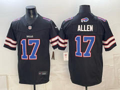 (Logo 2) Fashion Version Buffalo Bills 3 Generations Black #17 NFL Jersey-0840