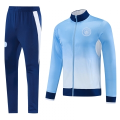 26-27 Manchester City Blue Thailand Soccer Jacket Uniform-LH