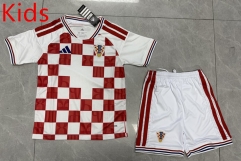 27-28 Croatia Home Red&White Kids/Youth Soccer Uniform-1506