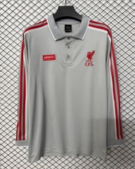 26-27 Liverpool Light Grey LS Thailand Polo Shirt-2044