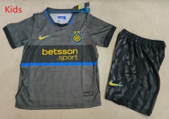 26-27 Inter Milan 2nd Away Light Gray Kids/Youth Soccer Uniform-1794