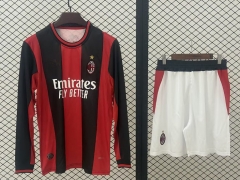 26-27 AC Milan Home Red&Black LS Soccer Uniform-709