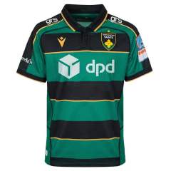 (S-5XL) 26-27 Northampton saints Home Black&Green Thailand Rugby Shirt