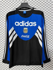 Retro Version 1994 Argentina Blue&Black Thailand Soccer Tracksuit Top-2044