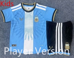 Player Version 26-27 Special Version Argentina Blue&White Kids/Youth Soccer Uniform-0440