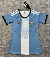 2026 Commemorative Edition Argentina Blue&White Women Thailand Soccer Jersey AAA-4506