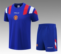 26-27 Manchester United Blue Thailand Soccer Training Uniform-418