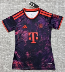 26-27 Bayern München 2nd Away Pink&Purple Women Thailand Soccer Jersey AAA-6723