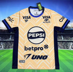 (S-4XL) 26-27 Motagua Away Yellow Thailand Soccer Jersey AAA-3066