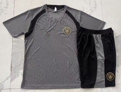 26-27 Manchester City Grey Short-sleeved Thailand Soccer Tracksuit Uniform-815
