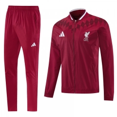26-27 Liverpool Maroon Thailand Soccer Trench Coat Uniform-LH