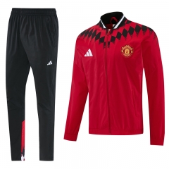 26-27 Manchester United Red Thailand Soccer Trench Coat Uniform-LH