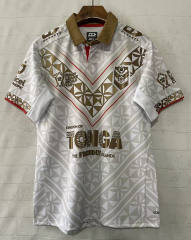 (S-5XL) 2026 Tonga Away White Thailand Rugby Shirt