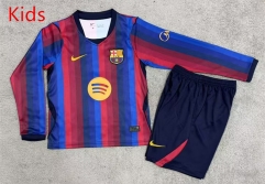26-27 Barcelona Home Red&Blue Kids/Youth LS Soccer Uniform-7209