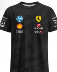 (S-5XL) 2026 Ferrary Black Formula One Racing Suit