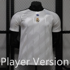 (S-3XL) Player Version 26-27 Retro Casual Version Real Madrid White Thailand Soccer Jersey AAA-888