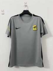 (S-3XL) 26-27 Al Ittihad Saudi Grey Thailand Training Soccer Jersey AAA-2483