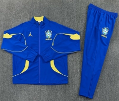 26-27 Brazil Blue Thailand Soccer Trench Coat Uniform-2315