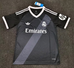 (S-4XL) 27-28 Real Madrid Away Black Thailand Soccer Jersey AAA-6032