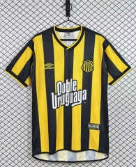 Retro Version 2002 CA Peñarol Home Black&Yellow Thailand Soccer Jersey AAA-3257