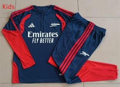 26-27 Arsenal Royal Blue Kids/Youth Soccer Tracksuit-815
