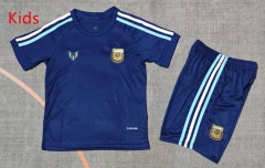 26-27 Commemorative Edition Argentina Navy Blue Kids/Youth Soccer Uniform-9484