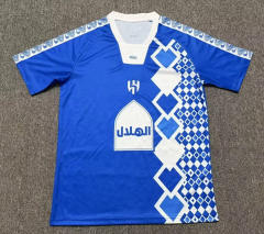 (S-4XL) 70th Anniversary Al Hilal SFC Blue Thailand Soccer Jersey AAA-0377