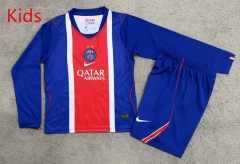 26-27 Paris SG Home Blue Kids/Youth LS Soccer Uniform-7209