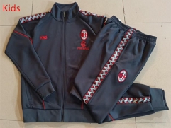 26-27 AC Milan Dark Grey Kids/Youth Soccer Jacket Uniform-815
