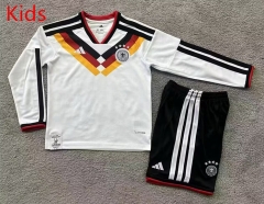 26-27 Germany Home White Kids/Youth LS Soccer Uniform-7209