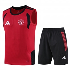 26-27 Manchester United Red Thailand Soccer Training Vest Uniform-418
