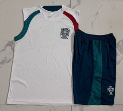 26-27 Portugal White Thailand Soccer Vest Tracksuit-815